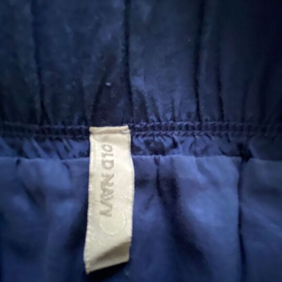 Old Navy Blue Mini Skirt M Elastic Waist Casual 2 Pockets - Picture 4 of 9